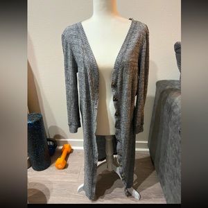 Long grey cardigan